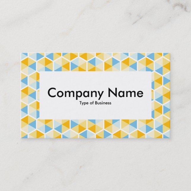 Centre Label v4 - Hexagon Pattern 03 Business Card (Front)