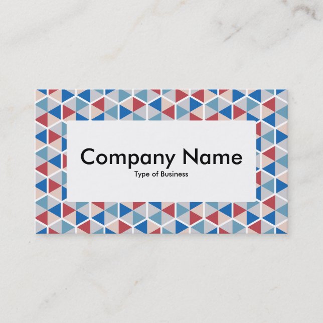 Centre Label v4 - Hexagon Pattern 05 Business Card (Front)