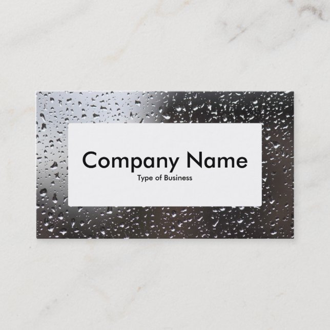 Centre Label v4 - Rain on a Window Business Card (Front)