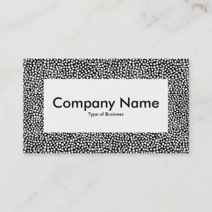 Centre Label v4 - Random Spots - White on Black Business Card