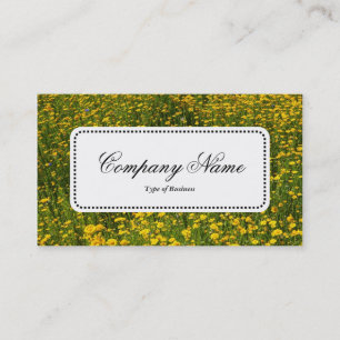 Centre Label v5 - Bed of Yellow Daisies Business Card