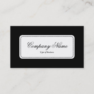 Centre Label v5 - Black Business Card