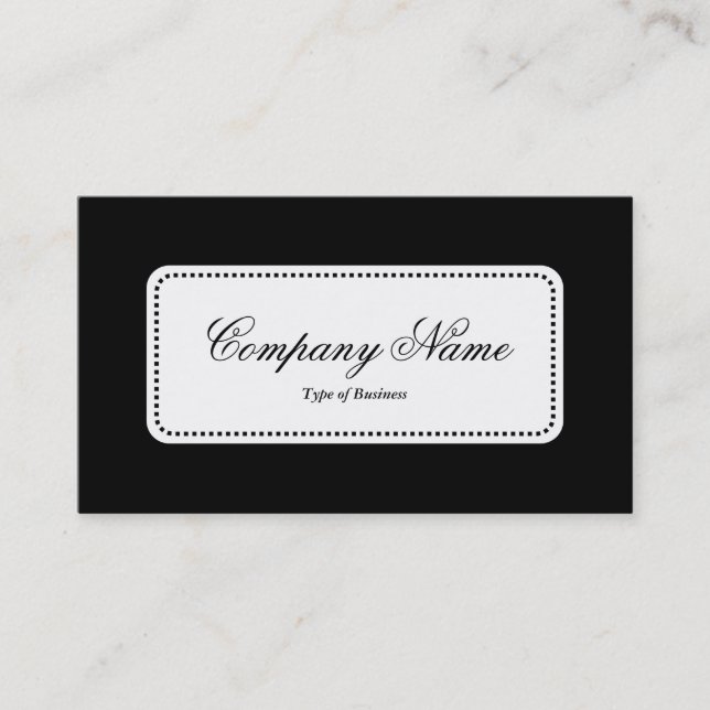 Centre Label v5 - Black Business Card (Front)
