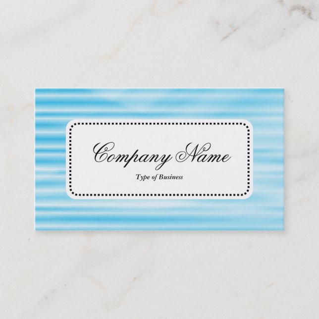 Centre Label v5 - Corrugated Blue Business Card (Front)
