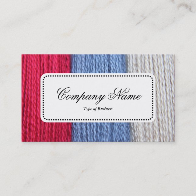 Centre Label v5 - Darning Thread Business Card (Front)