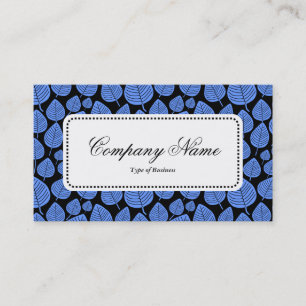 Centre Label v5 - Leaf Pattern 02 - Baby Blue Business Card