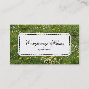 Centre Label v5 - Red Tulips and Primroses Business Card