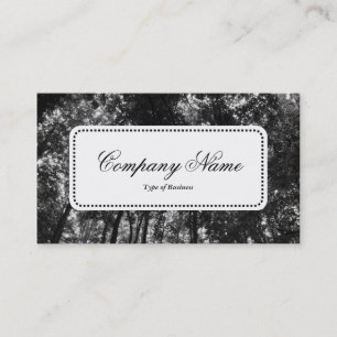 Centre Label v5 - Woodland Canopy 01 BW Business Card