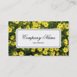 Centre Label v5 - Yellow Daisies Business Card