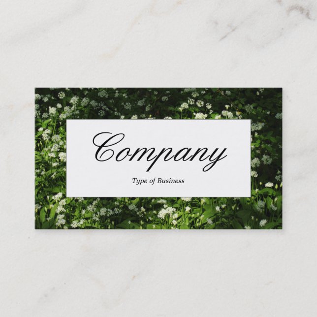 Centre Label - Wild Garlic Business Card (Front)