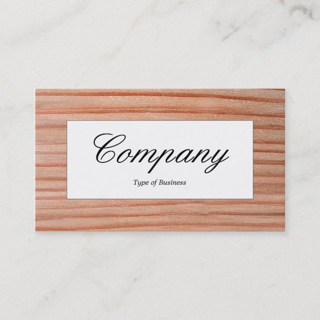 Centre Label - Wood 01 Business Card (Front)
