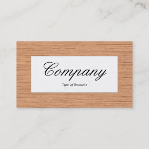 Centre Label - Wood 06 Business Card