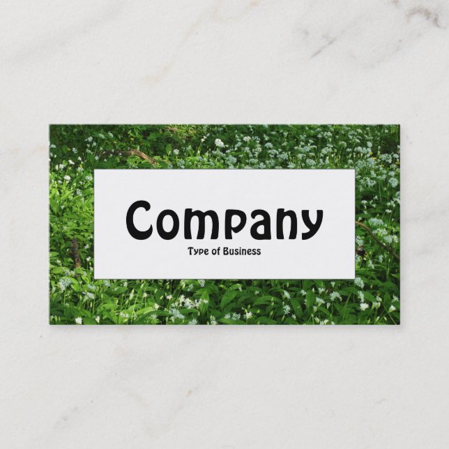 Centre Label - Woodland Flowers Business Card (Front)
