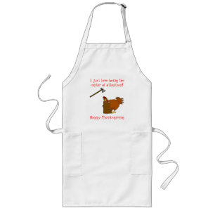 Centre Of Attention Happy Thanksgiving Turkey Long Apron