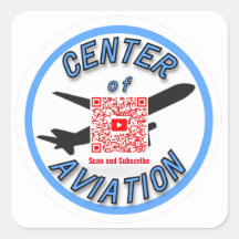 Centre of Aviation Stickers - YouTube Channel