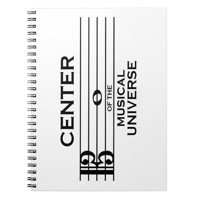 Centre of the Musical Universe Alto Clef Design Spiral Notebook (Front)