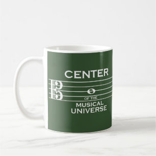 Centre of the Musical Universe Alto Clef Green Coffee Mug