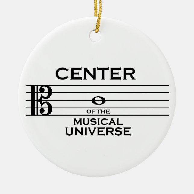 Centre of the Musical Universe Alto Clef Ornament (Front)