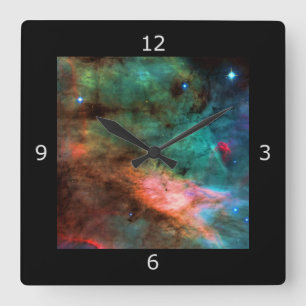 Centre of The Swan Nebula Square Wall Clock
