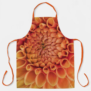 Centre Orange Dahlia Flower Apron