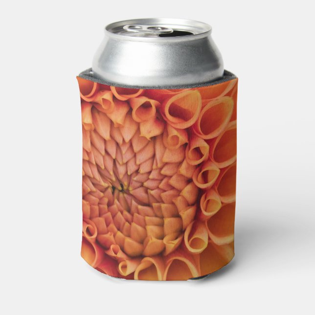 Centre Orange Dahlia Flower Can Cooler (Can Back)