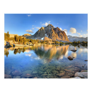Centre Peak over Lower Golden Bear Lake - Sierra Photo Print