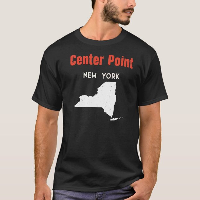 Centre Point New York USA State America Travel New T-Shirt (Front)