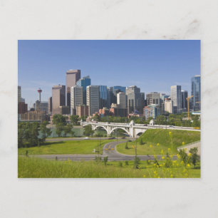 Centre St Bridge and Downtown Calgary, Alberta, Postcard