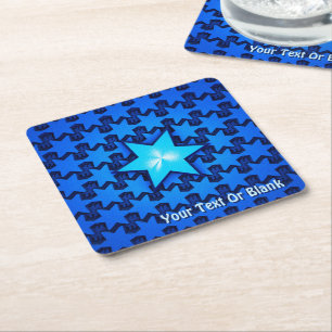 Centre Star Square Paper Coaster