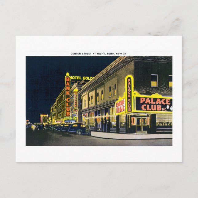 Centre Street, Reno, Nevada Postcard (Front)