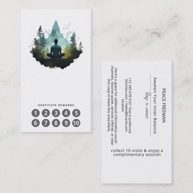 Centre Within | Forest Meditation Business Card (Front/Back)