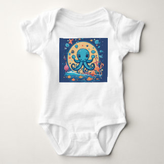 centred design of a minimalist baby octopus bodysuit