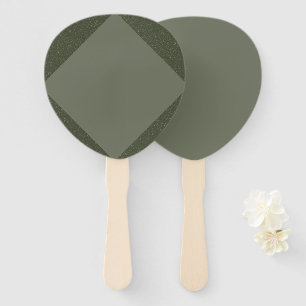 Centred Diamond Oval Fans in Moss Green