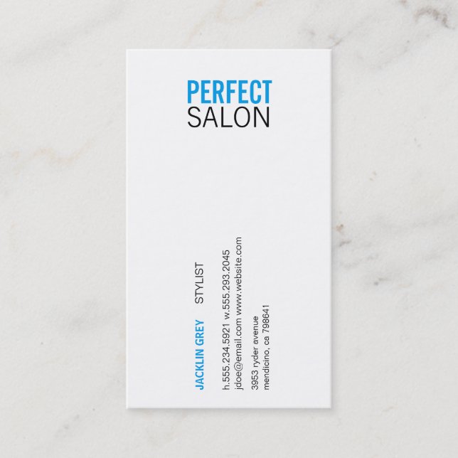 Centred Type Appointment Variation (blue) Card (Front)