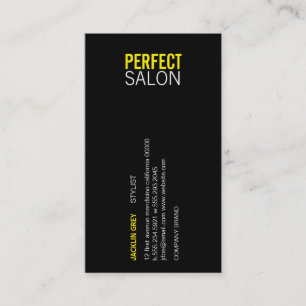 Centred Type (yellow) Business Card