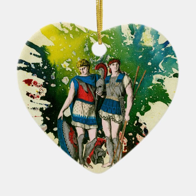 Centurians by Michael Moffa Ceramic Tree Decoration (Front)