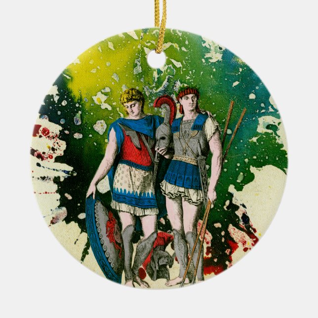 Centurians by Michael Moffa Ceramic Tree Decoration (Front)
