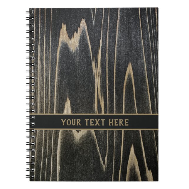Centuries-Old Wood Grain - Personalizable Notebook (Front)