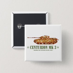 Centurion MK 3 Tank British MBT of Cold War 15 Cm Square Badge