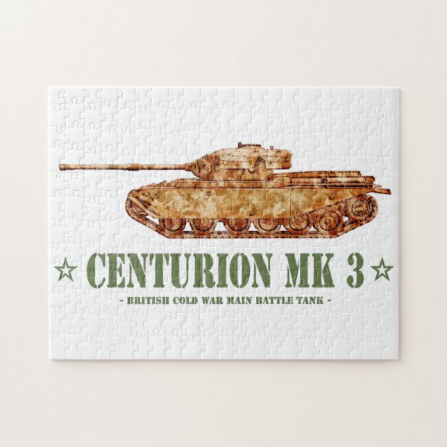 Centurion MK 3 Tank British MBT of Cold War Jigsaw Puzzle (Horizontal)
