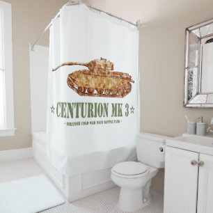 Centurion MK 3 Tank British MBT of Cold War Shower Curtain