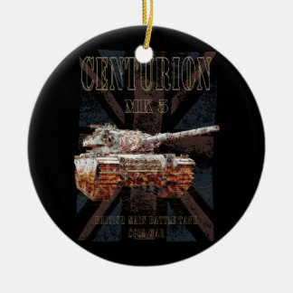 Centurion MK 5 MBT. British Main Battle Tank Ceramic Tree Decoration