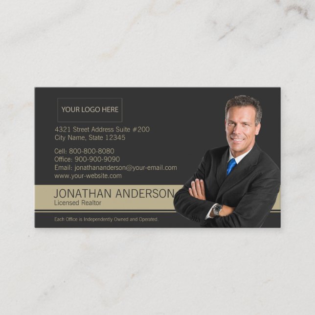 Century 21 Business Card Black Gold (Front)