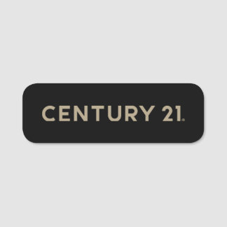 Century 21 Name Tag - Black Gold