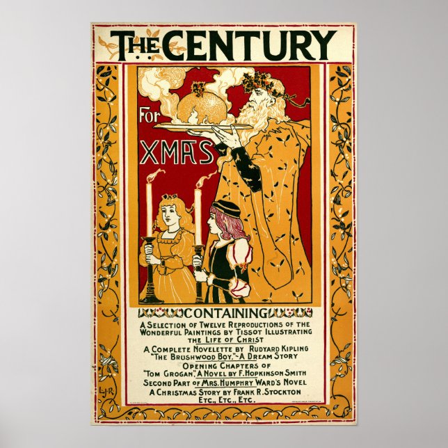 Century Christmas 1895 Cover by Rhead Poster (Front)
