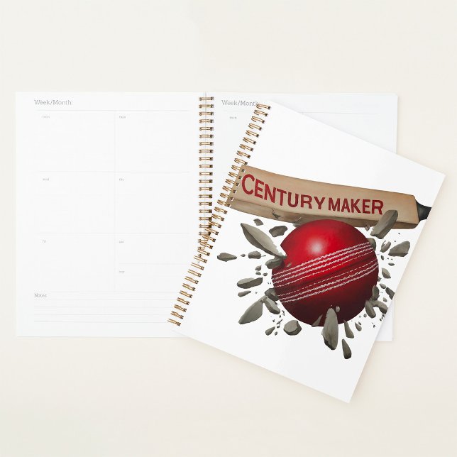Century Maker Cricket Bat and Ball Sports Planner (Creator Uploaded)