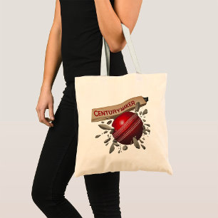 Century Maker Cricket Bat and Ball Sports Tote Bag