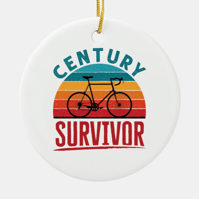Century Survivor 100 Miles Club Ceramic Tree Decoration (Front)