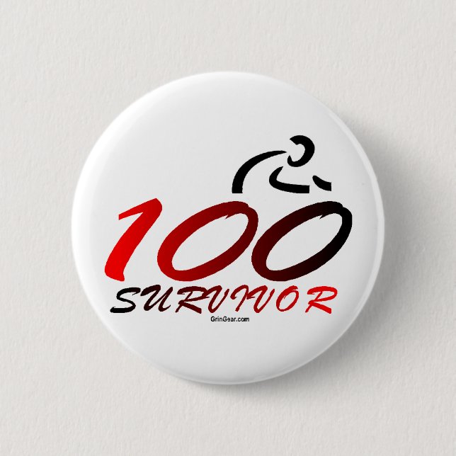 Century Survivor 6 Cm Round Badge (Front)