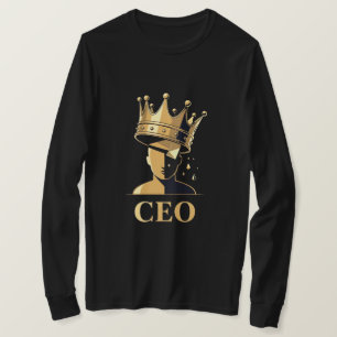 CEO Crown Graphic T-Shirt – Minimalist V2 